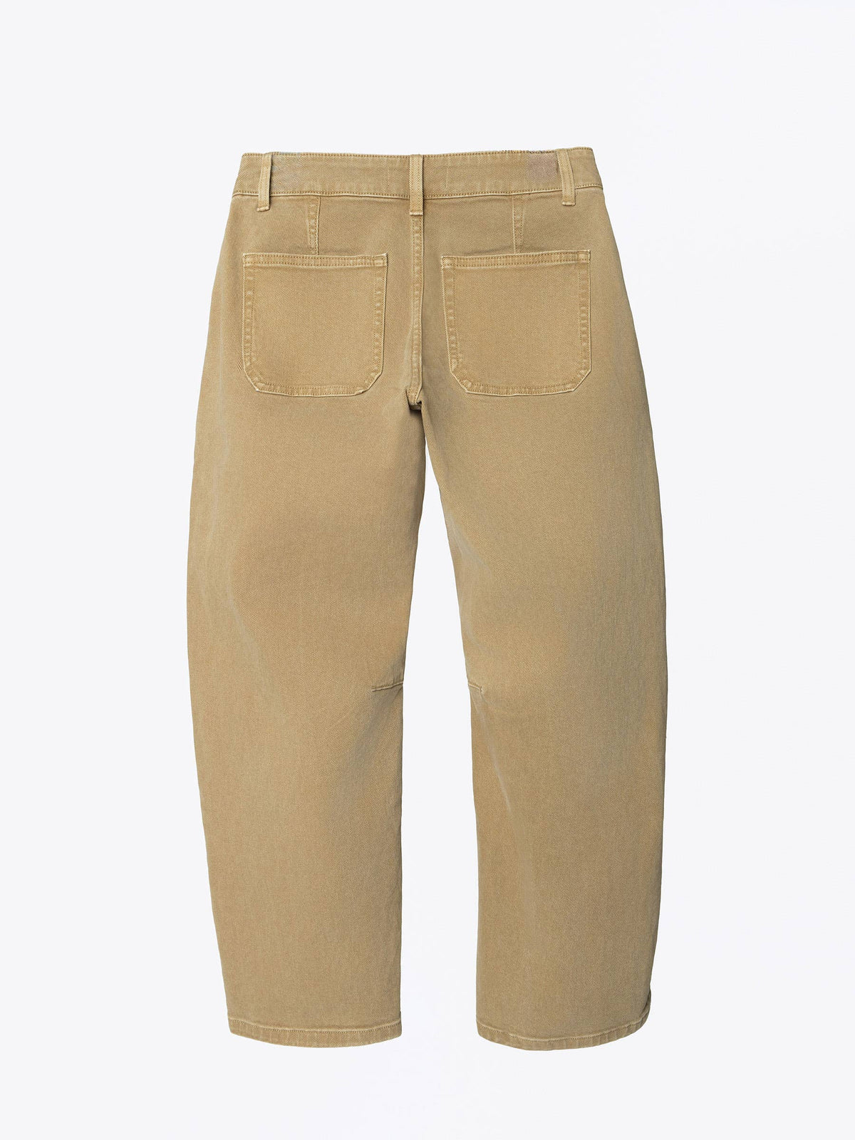 LOW RISE SIDE BUTTONS DOUBLE POCKETS BARREL JEANS T7593TPB: TAUPE BROWN / 29