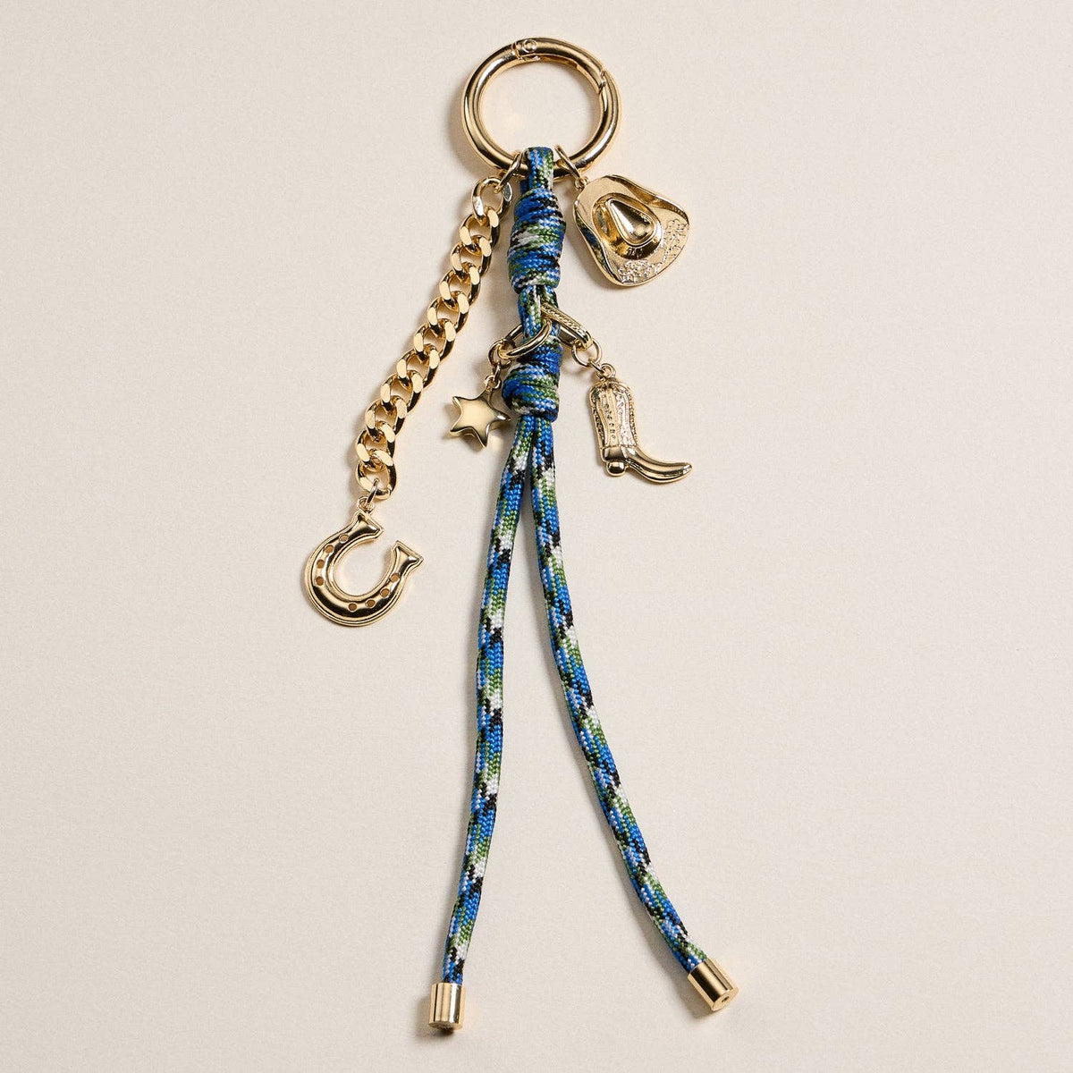Western Charm Keychain with Enamel Accents: MT / ONE