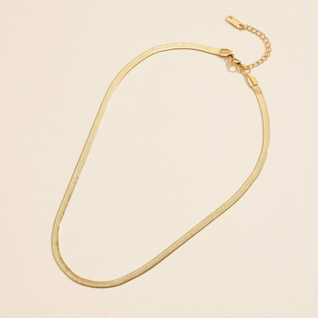 Gold-Dipped Snake Chain | Stainless Steel Necklace: Gold / 2MM / 4JN14018
