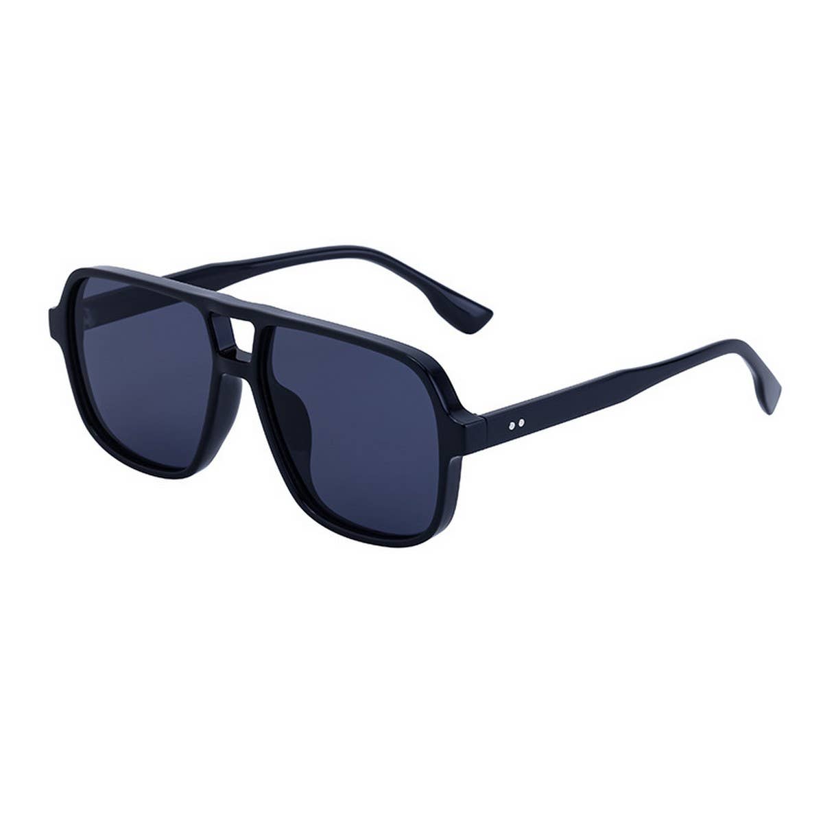DOUBLE BRIDGE LARGE FRAME DRIVING SUNGLASSES_CWASG0614: BLACK2 / (OS) 1