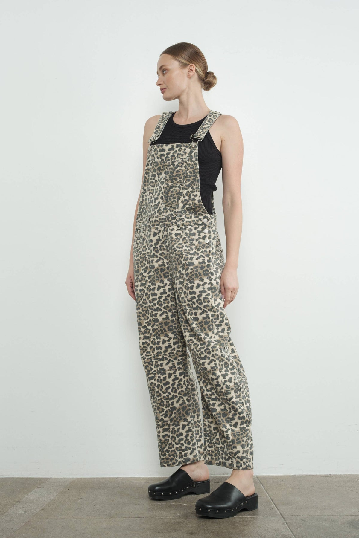 MAP2994 SLOUCHY RELAX FIT DENIM OVERALL: DENIM / S