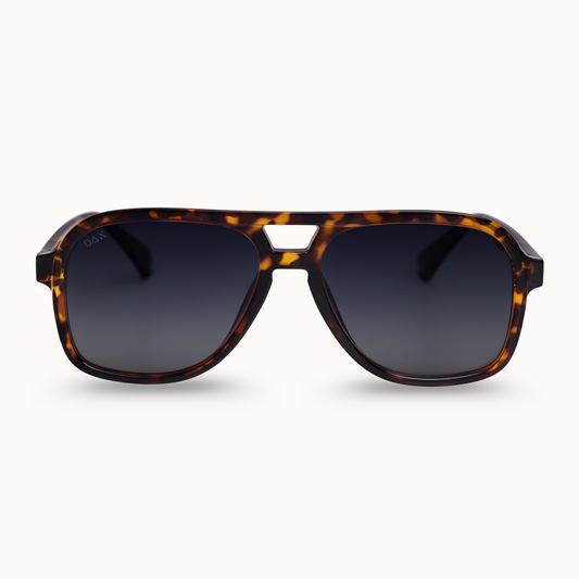 Cruz - Unisex Aviator Sunglasses – Polarized Hair-Friendly: Tortoise