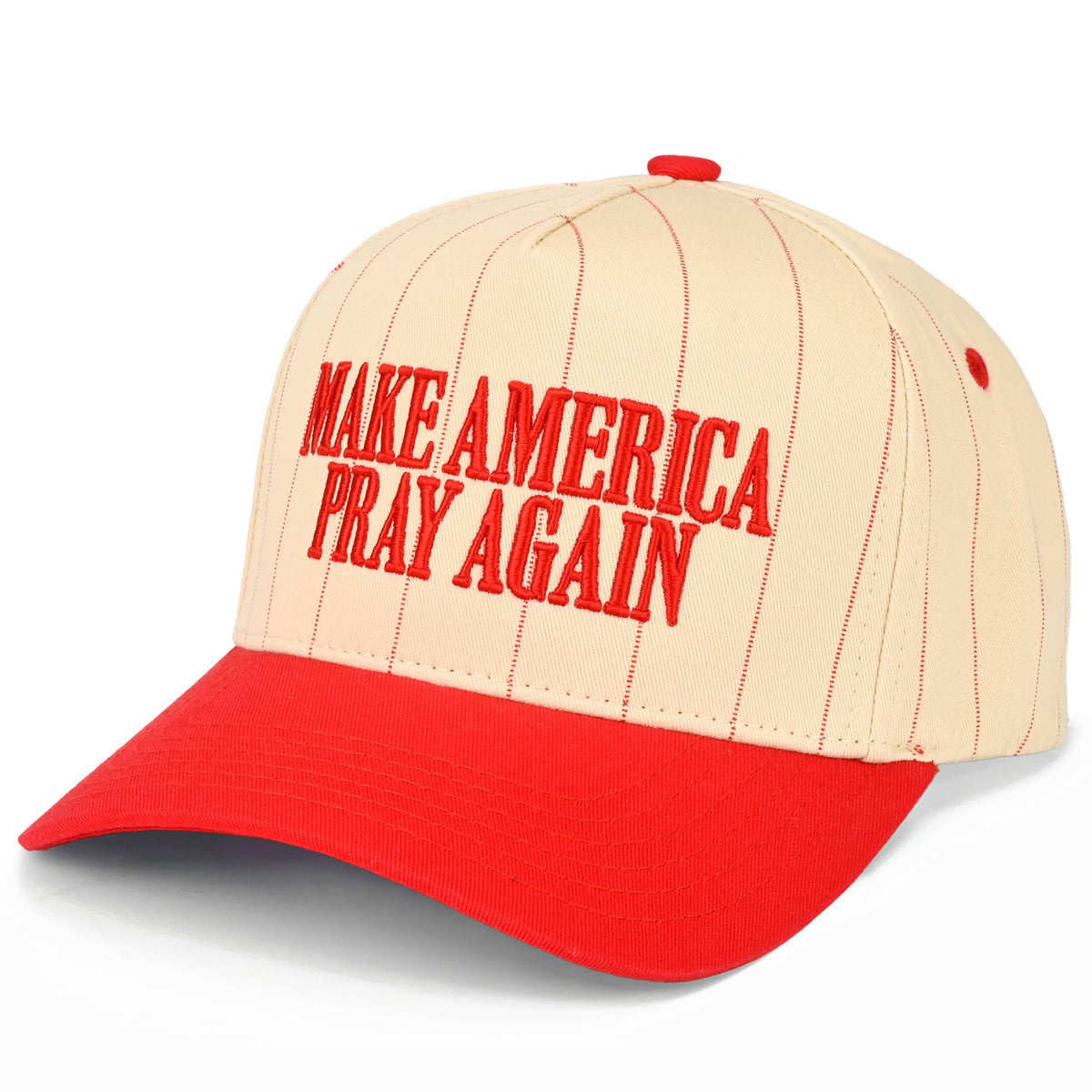 C.C MAKE AMERICA PRAY AGAIN Letter on Two Tone Trucker Hat: DKM