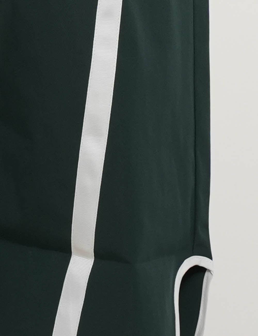 Ladies Color Block Striped Elastic Tie Waist Wide Leg Pants: Black / M