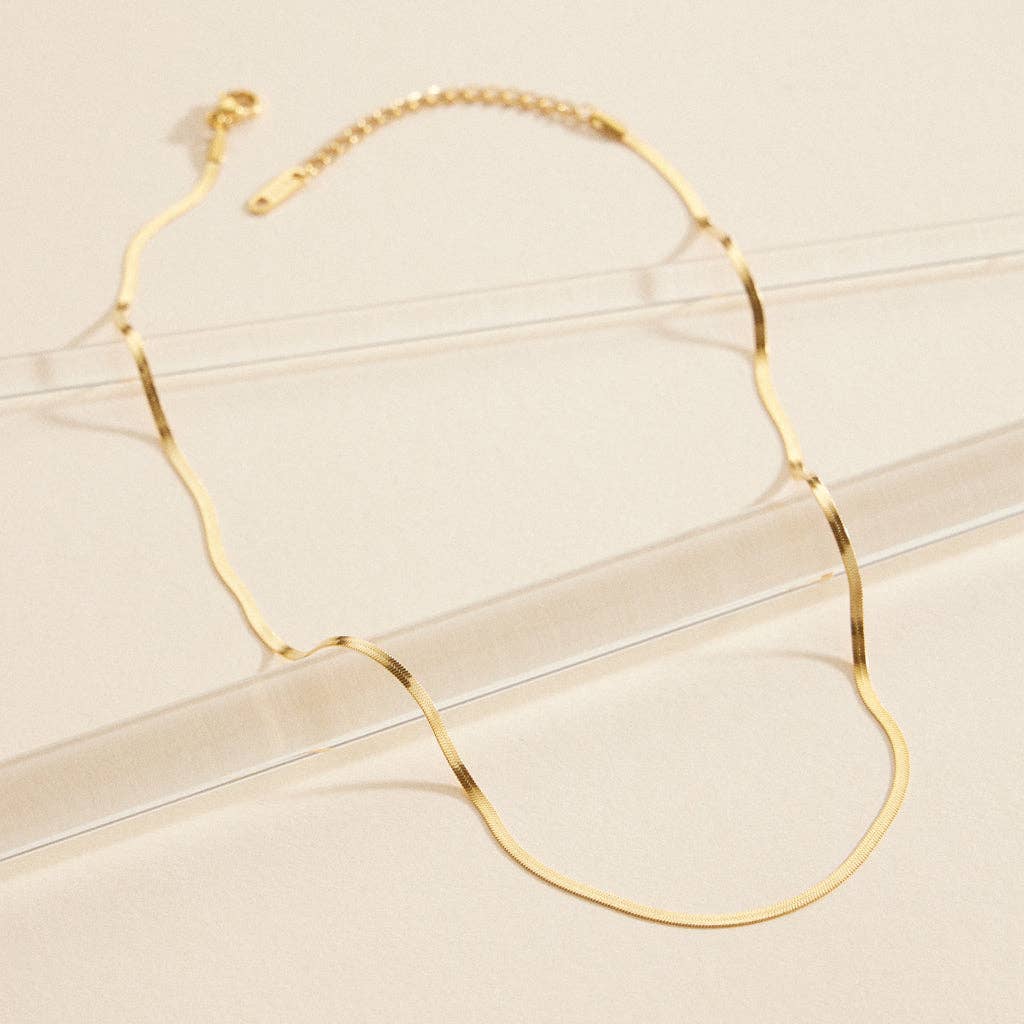 Gold-Dipped Snake Chain | Stainless Steel Necklace: Gold / 2MM / 4JN14018