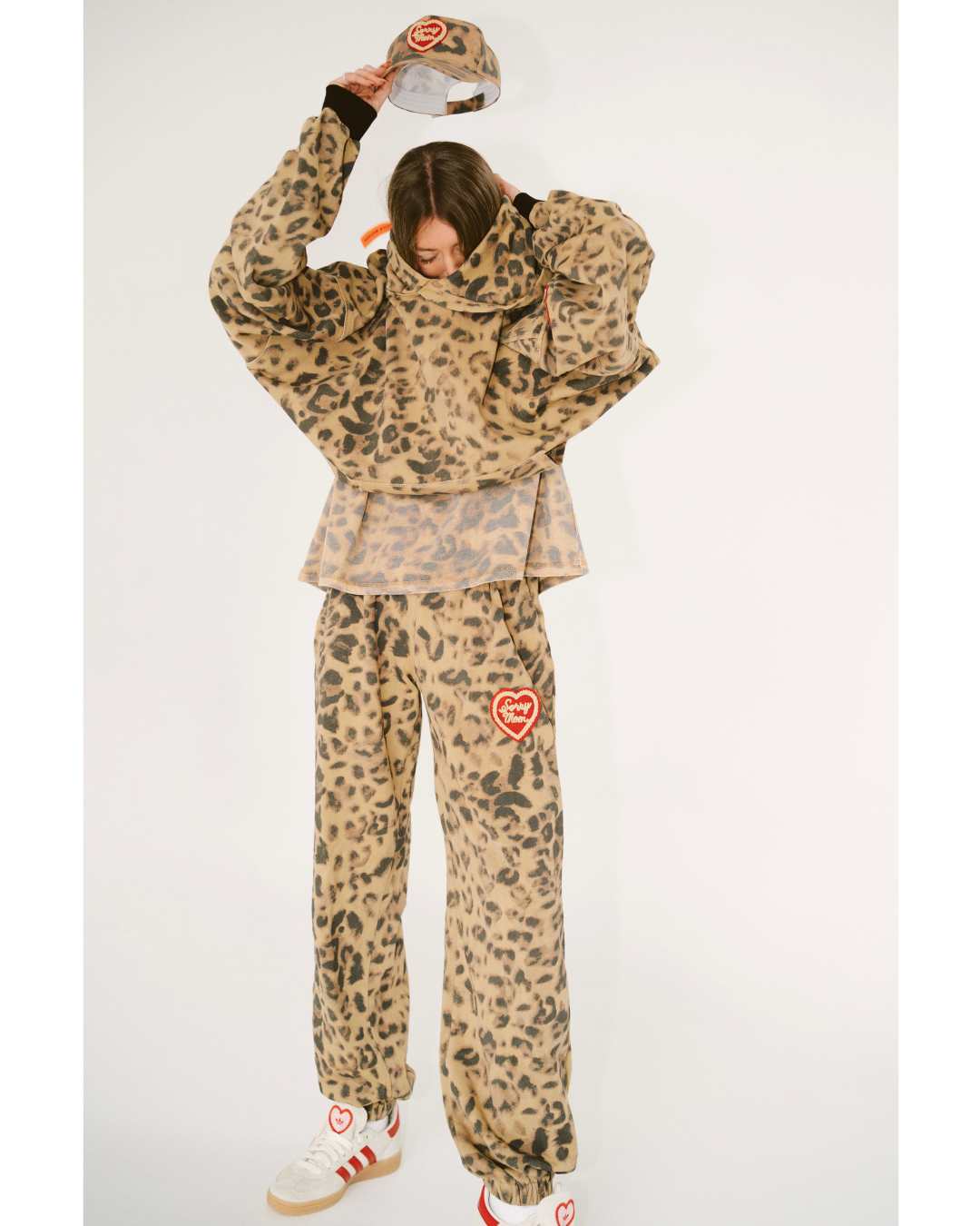 SORRY MOM HOODIE - LEOPARD: S