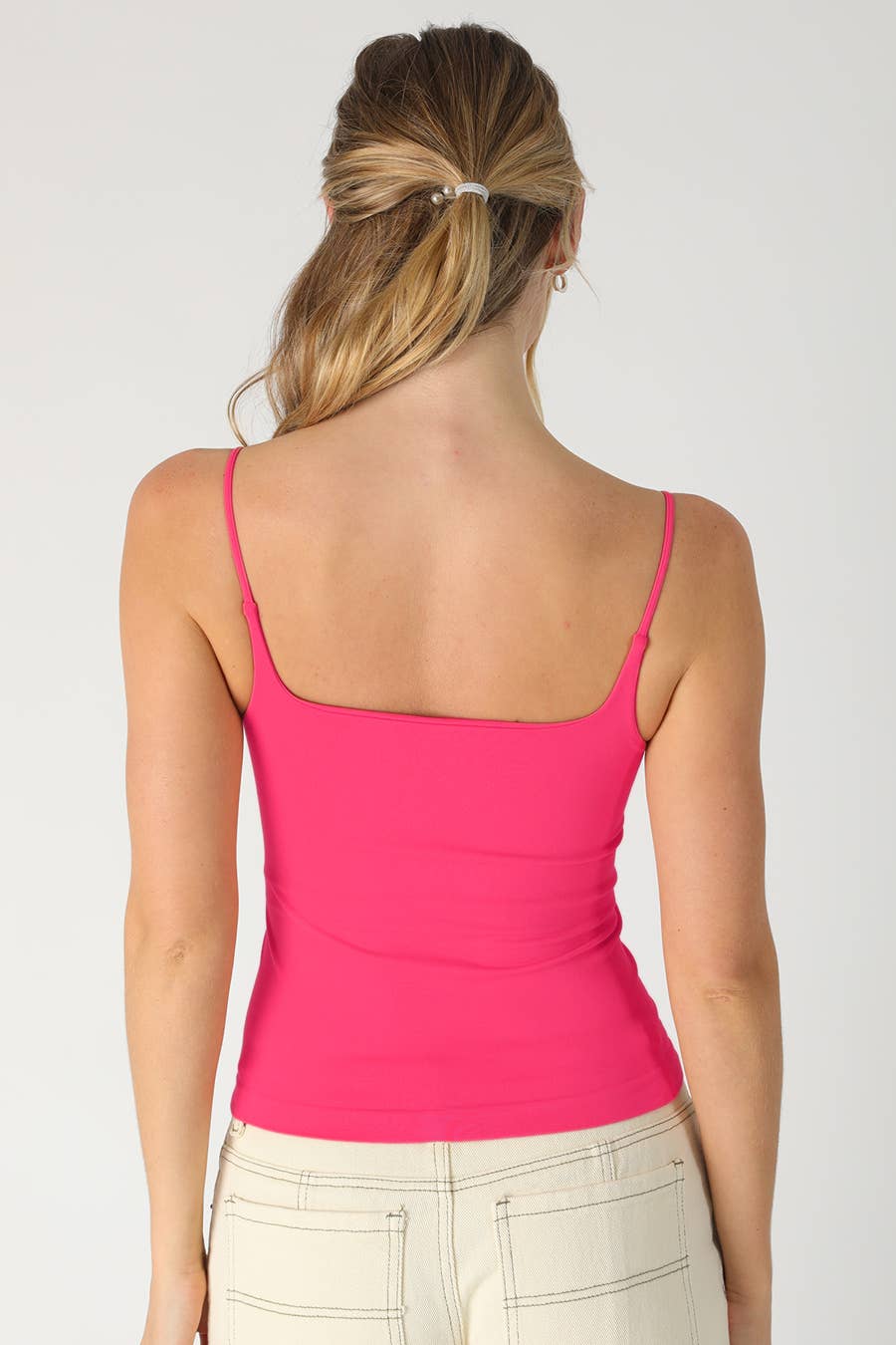 NS8372- Clean Line Square Cami: 007 White