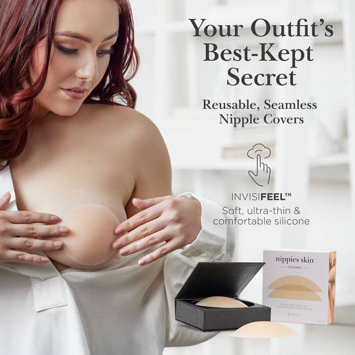 Nippies Skin Adhesive Nipple Covers: Caramel / Size 3 (DD+ cups)