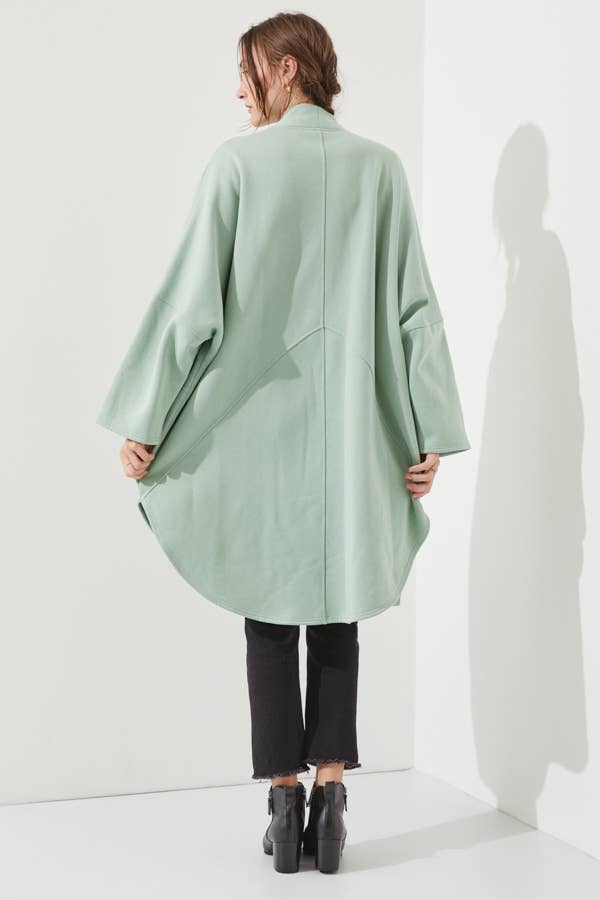 OVERSIZED KNIT CARDIGAN JJO5013: Black / 1X/2X