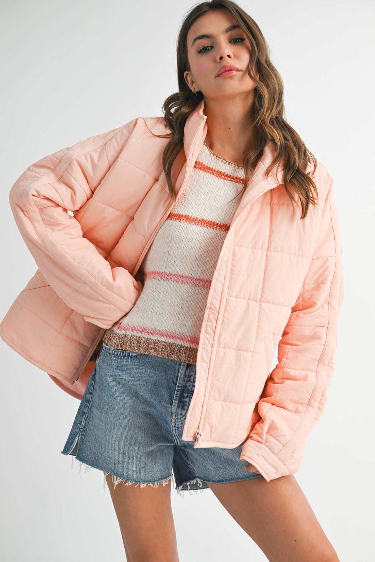Bebe Puffer Jacket: Mauve Swoon / Contemporary
