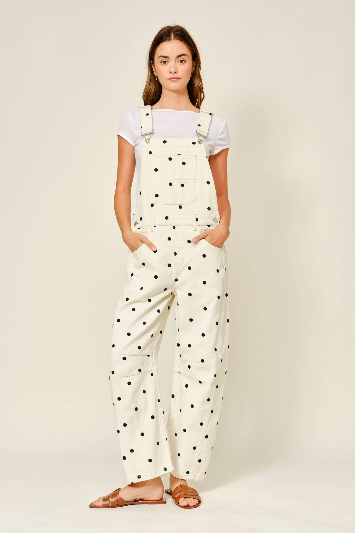 MAP2994 SLOUCHY RELAX FIT DENIM OVERALL: DENIM / S
