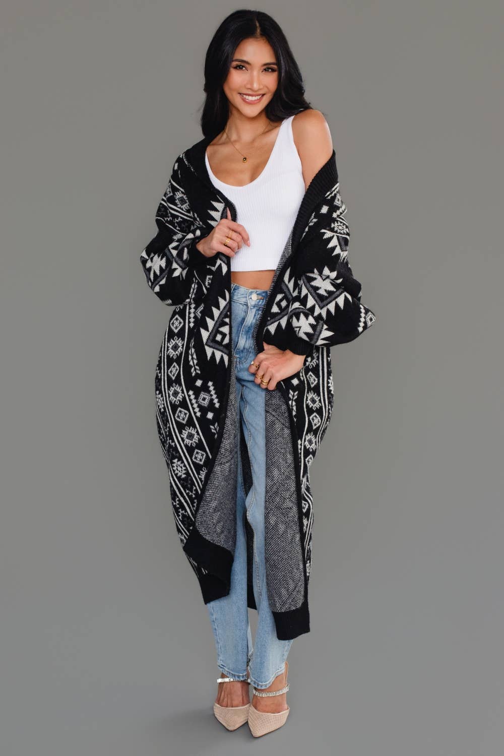 Black & White Western Cardigan