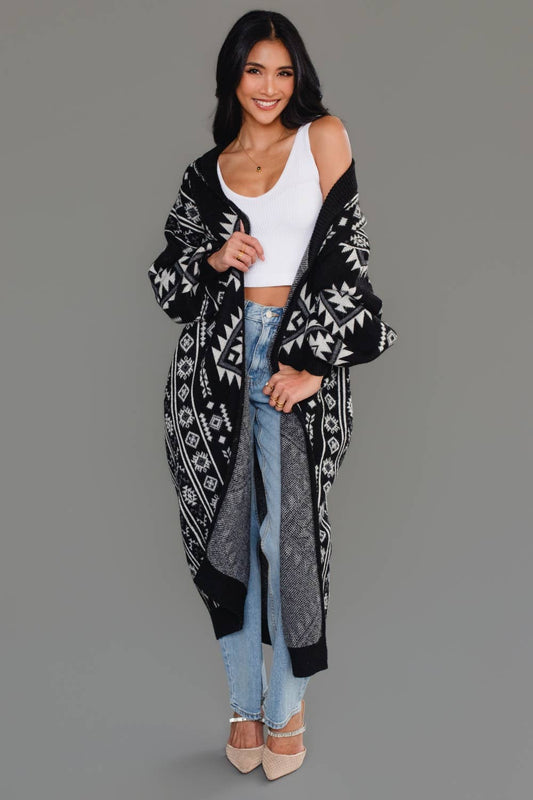 Black & White Western Cardigan