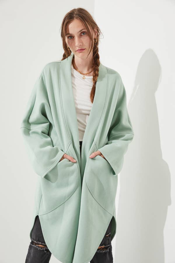 OVERSIZED KNIT CARDIGAN JJO5013: Black / S/M