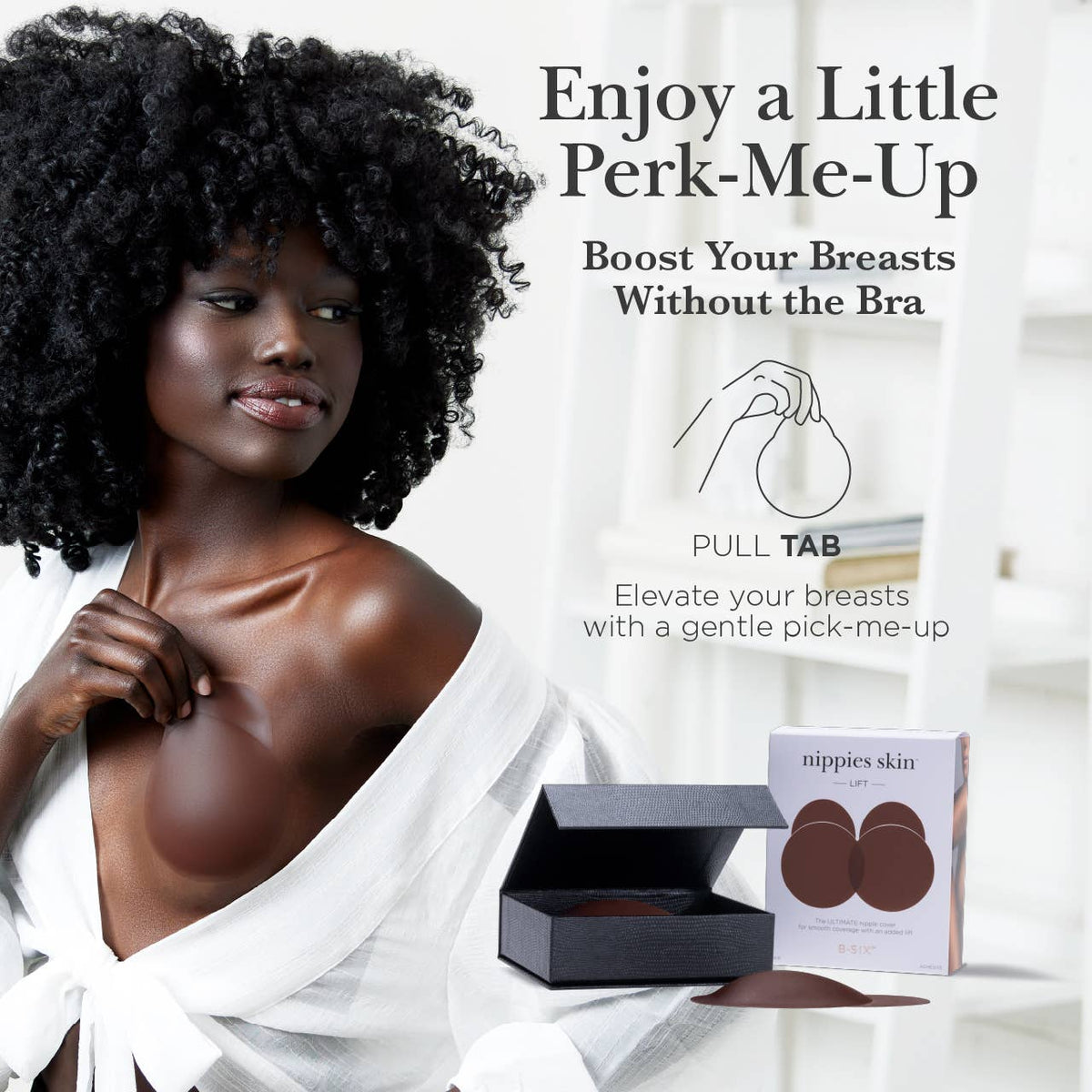 Nippies Skin Adhesive Nipple Covers with Lifting Tab: Caramel / Size 1