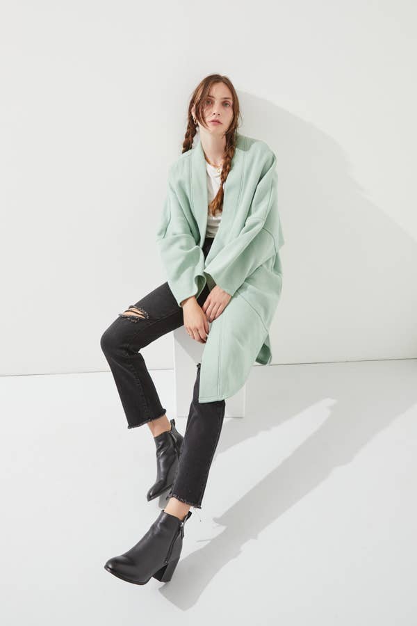OVERSIZED KNIT CARDIGAN JJO5013: Black / S/M