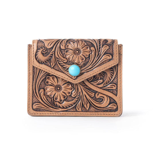 The Azura Bloom Leather Card Holder