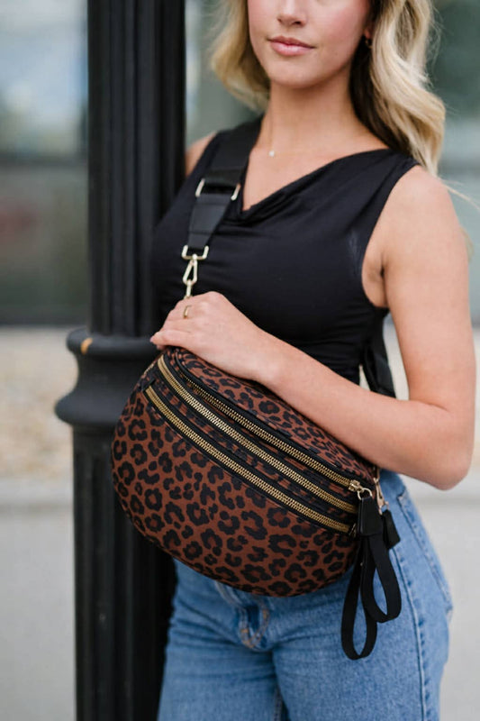 Farah Fanny Bum Bag - Brown Leopard RTS