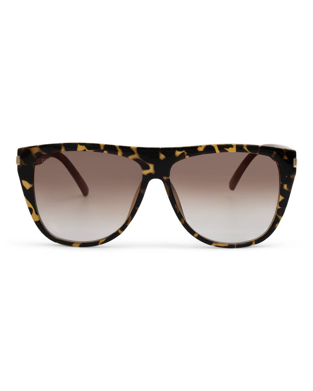 Ember - Woman's Oversized Square Sunglasses: Brown Gradient Cheetah