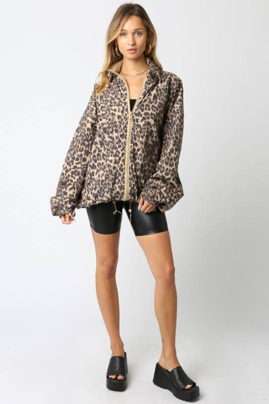 Charity Leopard Jacket: Brown Leopard