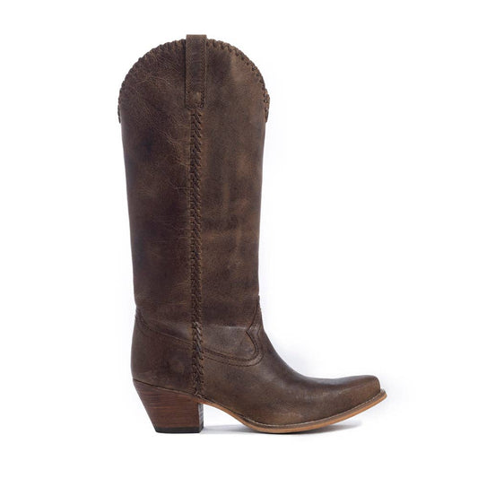 High Plains Stitched Leather Boots: Brown / MINI PRE-PACK