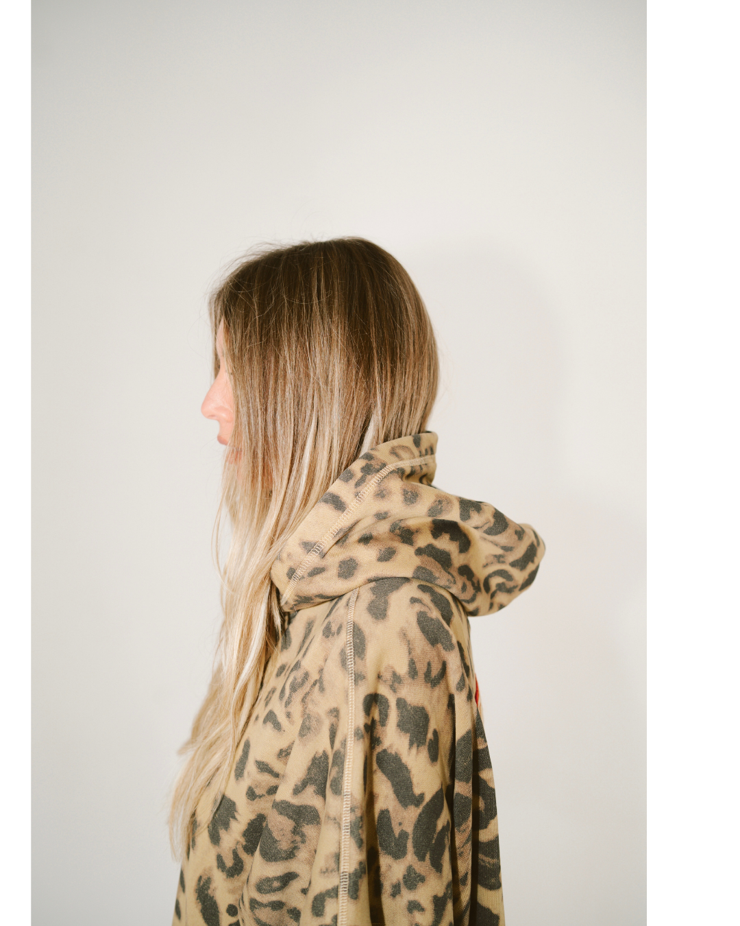 SORRY MOM HOODIE - LEOPARD: M