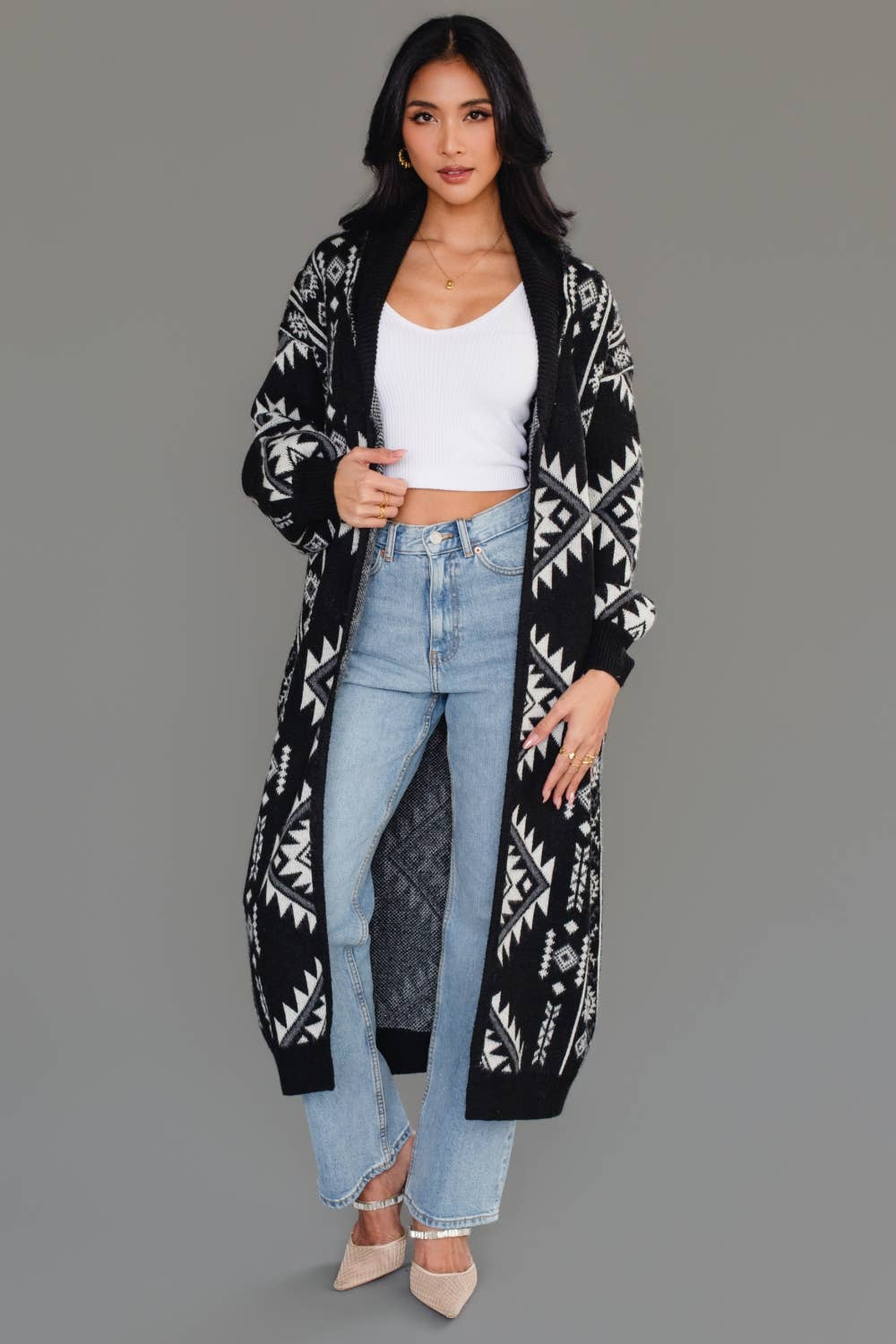 Black & White Western Cardigan