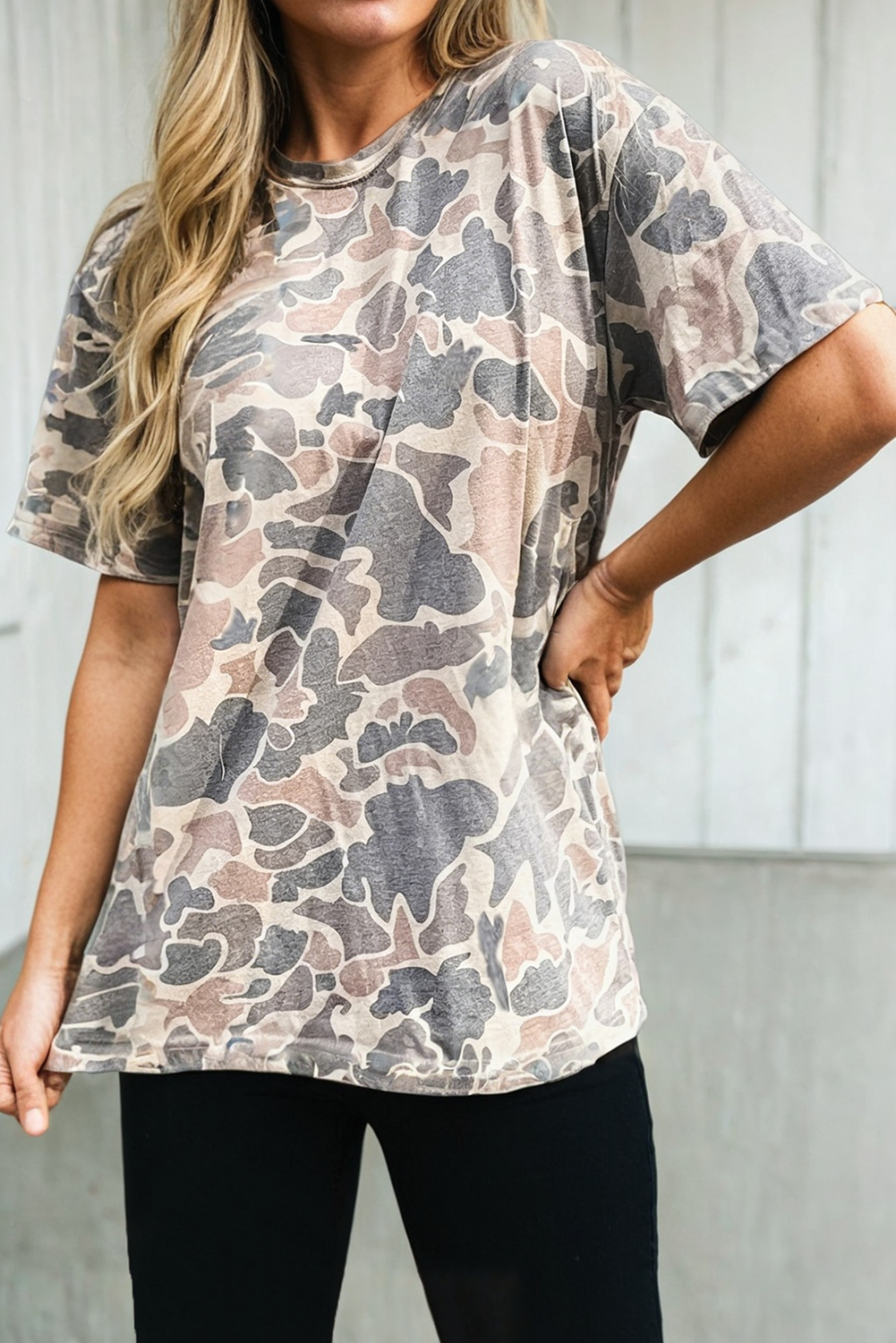 LAS Retro Camouflage Custom Women Casual T Shirt (S-4X): Custom / Missy / XL