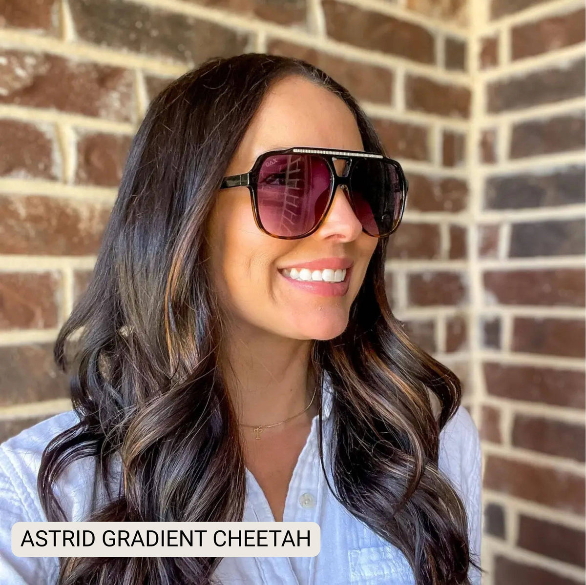 Astrid - Women's Oversized Aviator Sunglasses: Purple