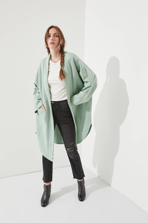 OVERSIZED KNIT CARDIGAN JJO5013: Black / L/XL