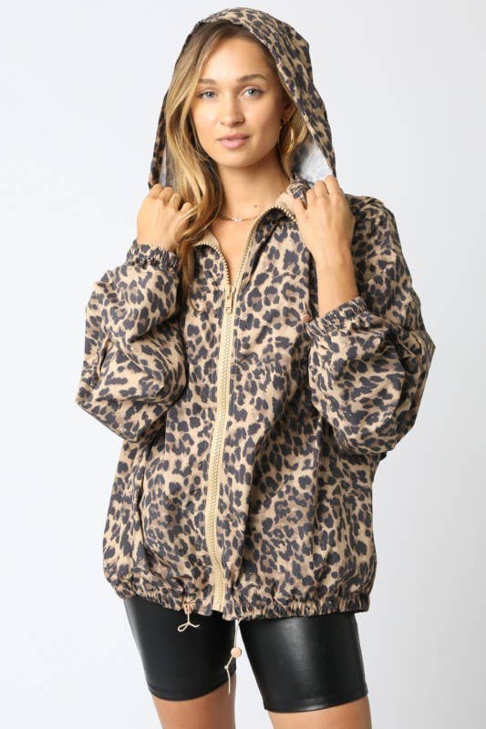 Charity Leopard Jacket: Brown Leopard