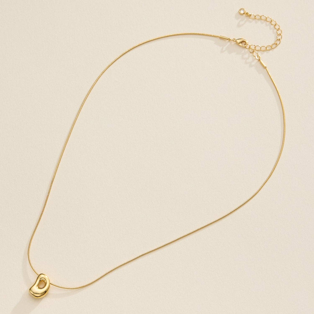 16 Assorted 18K Gold Dipped Bubble Initial Necklace: Gold / One / 5DN18102