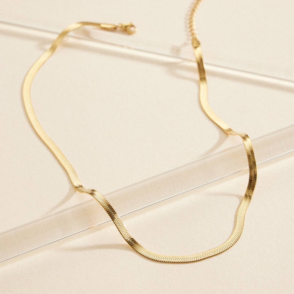 Gold-Dipped Snake Chain | Stainless Steel Necklace: Gold / 2MM / 4JN14018