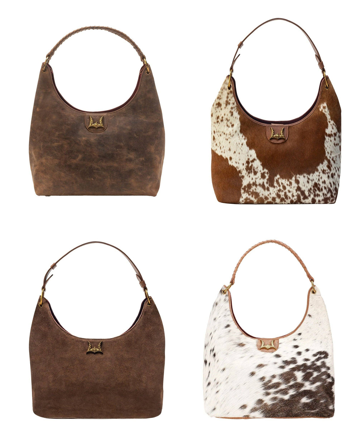 Loyal West Large Purse - In Brown & White Cowhide & Calfskin: Single