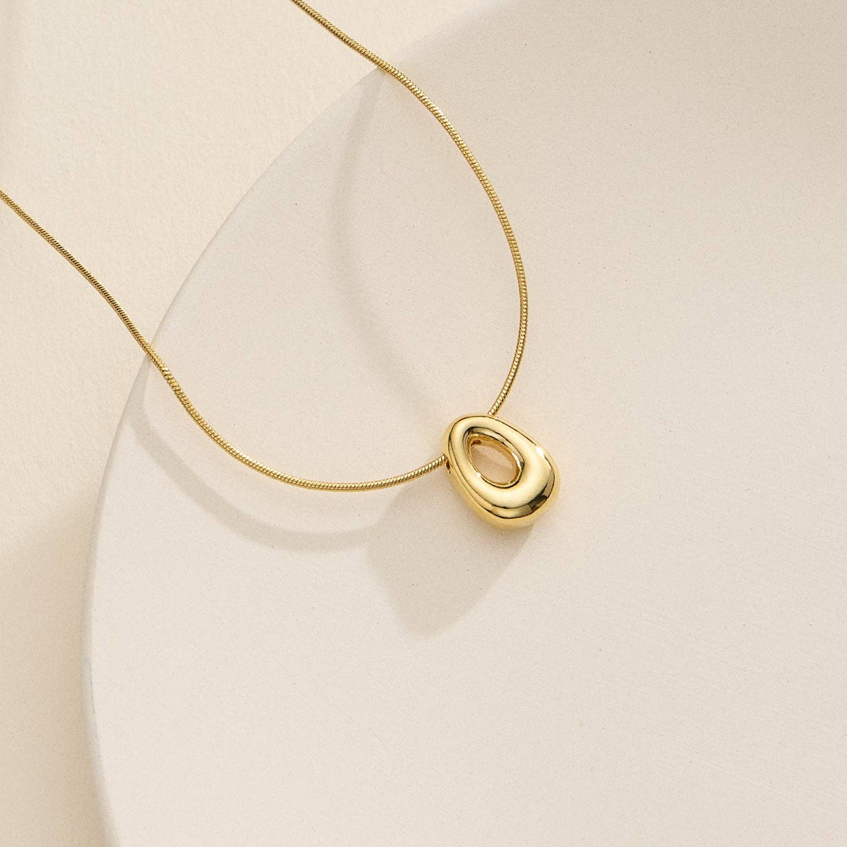 16 Assorted 18K Gold Dipped Bubble Initial Necklace: Gold / One / 5DN18102