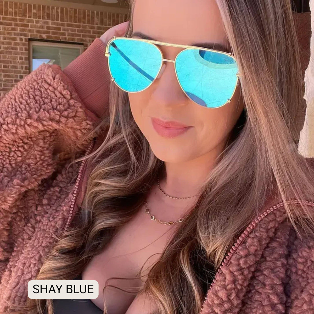 SHAY - Women's Polarized Large Hair Friendly Aviator: Jet Black