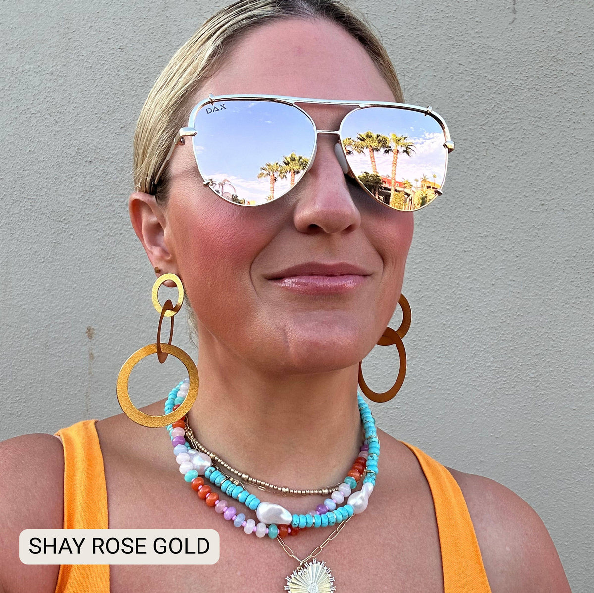 SHAY - Women's Polarized Large Hair Friendly Aviator: Jet Black