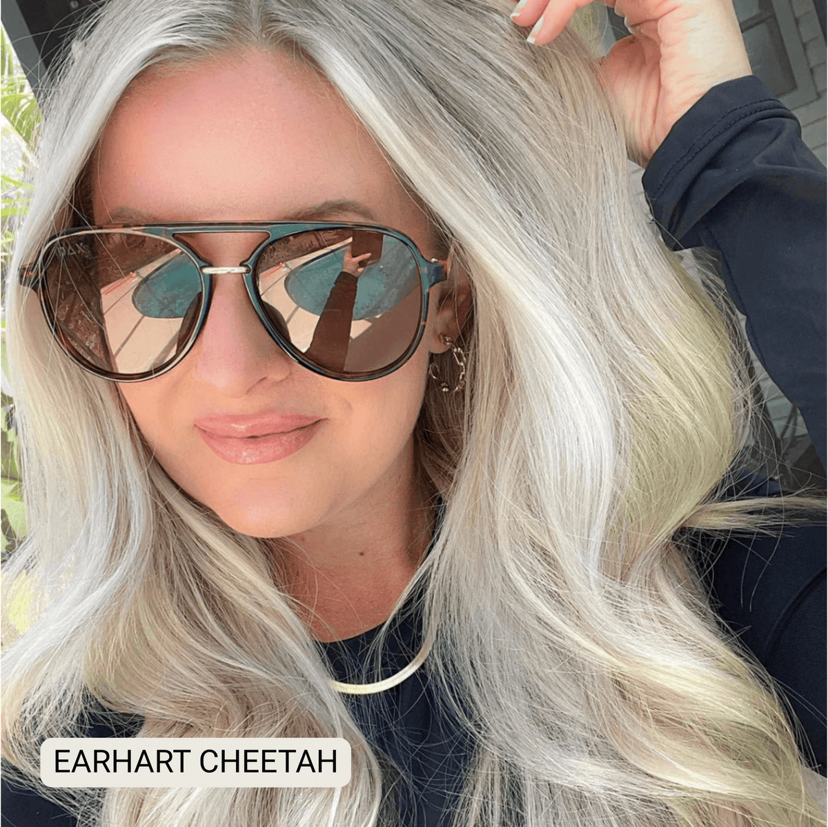 Earhart - Women’s Aviator Sunglasses–Polarized Everyday Chic: Black