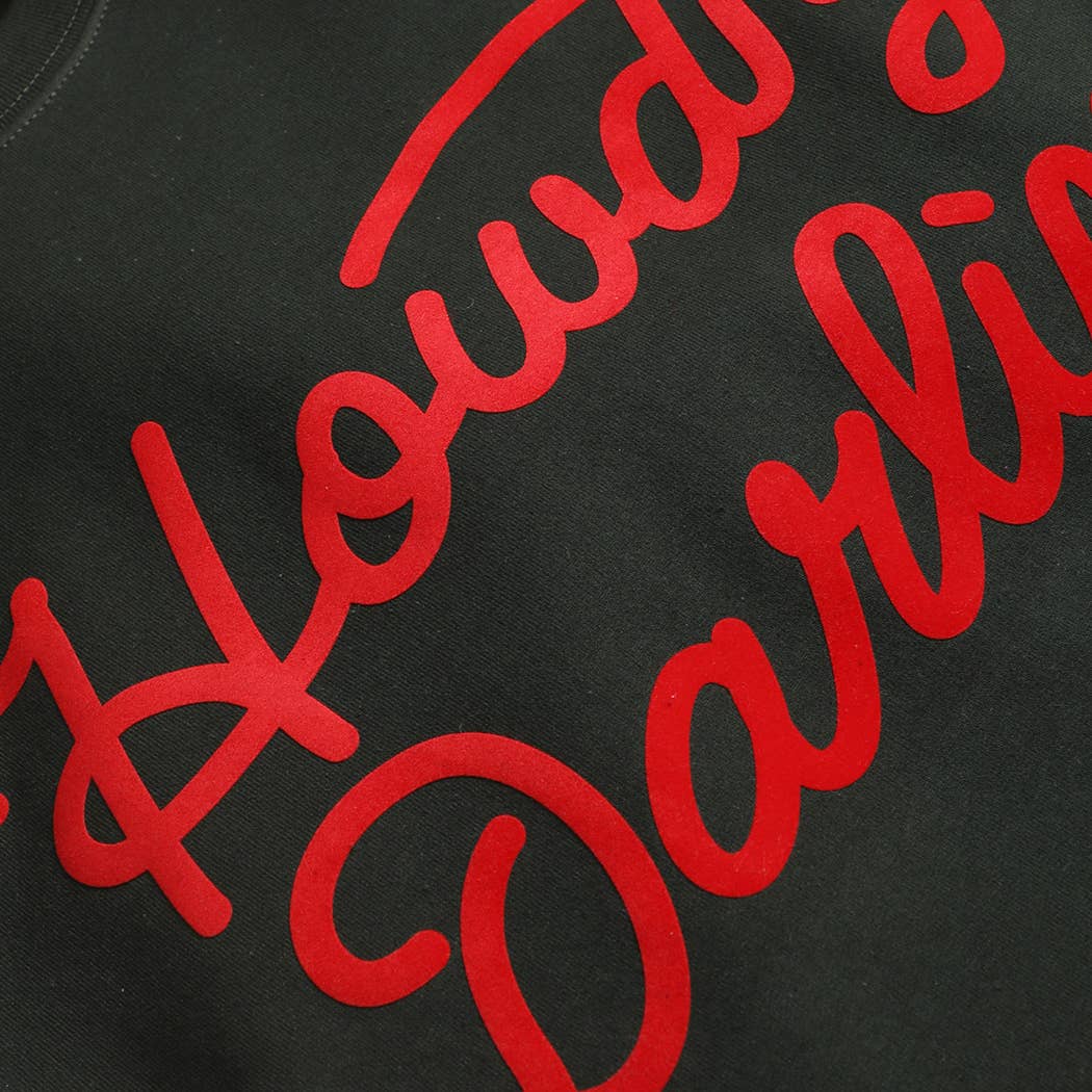 HOWDY DARLIN' Heavyweight Crewneck Sweatshirt: BLACK / XL