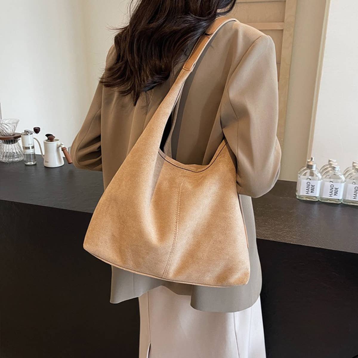 2024 NEW LAZY STYLE SIMPLE COMMUTER TOTE BAG_CWAB3274: Brown / (OS) 1