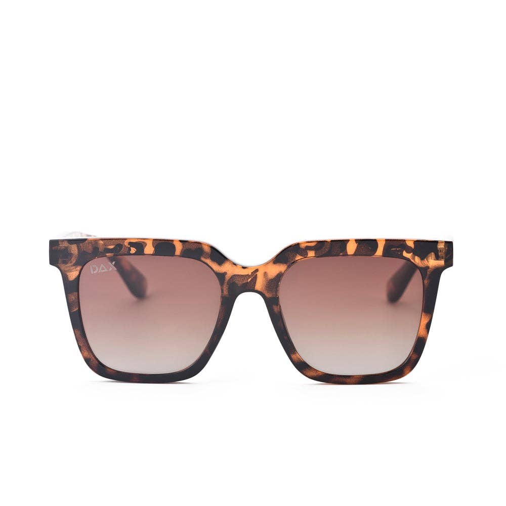 Dani- Women’s Square Sunglasses – Oversized : Brown Cheetah