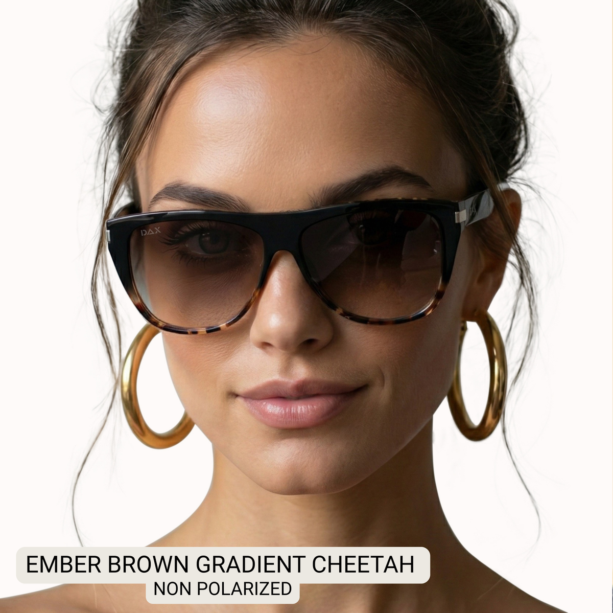 Ember - Woman's Oversized Square Sunglasses: Brown