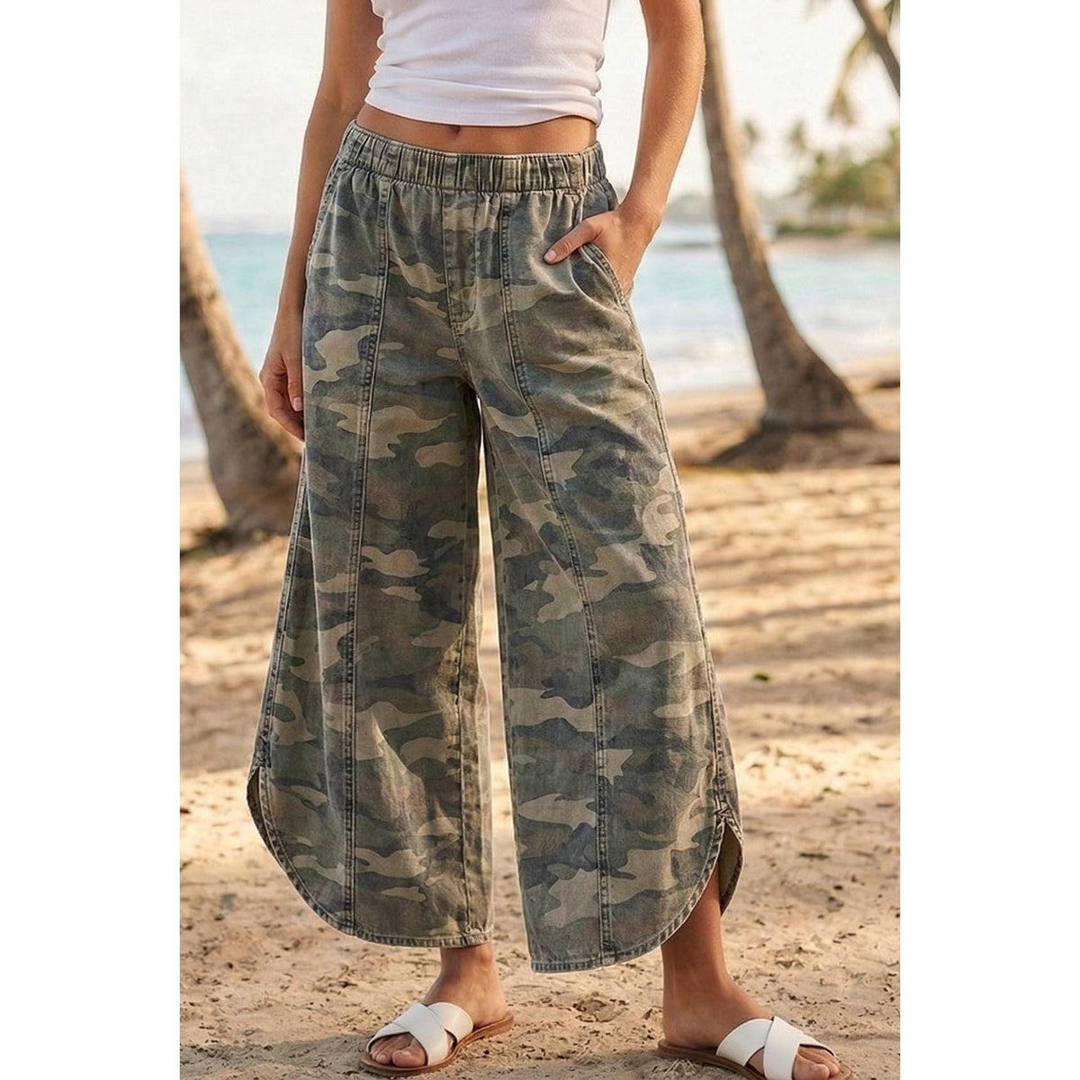 Tulip Washed Camo Relaxed Fit Jean: CAMO / S-M-L-XL(2-2-2-1)