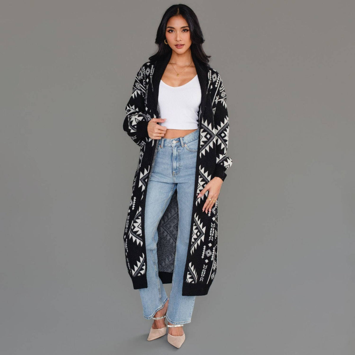 Black & White Western Cardigan