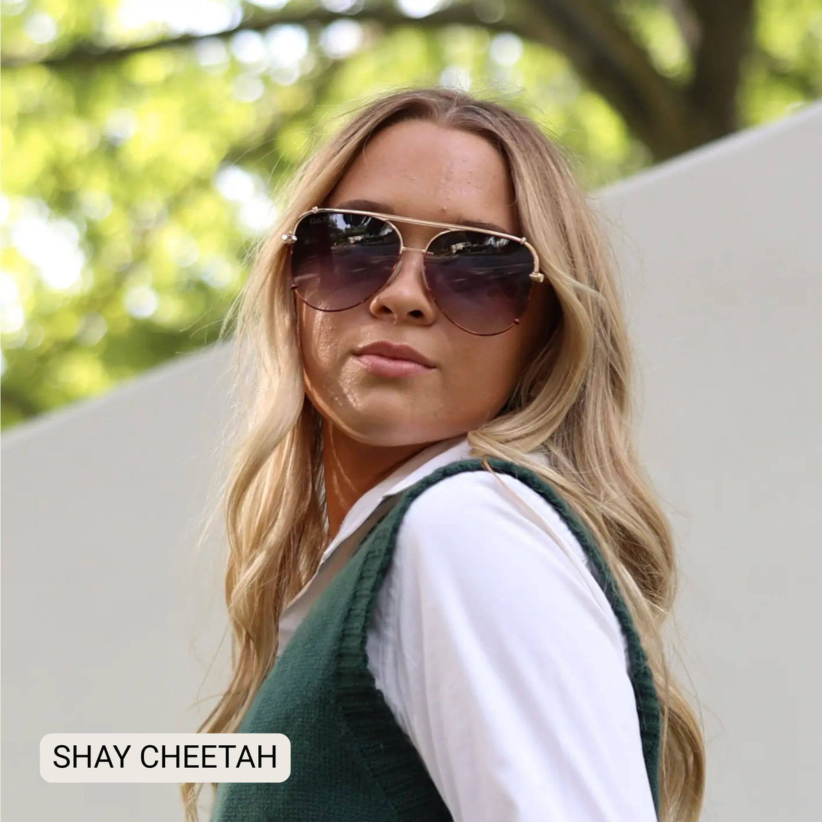 SHAY - Women's Polarized Large Hair Friendly Aviator: Jet Black