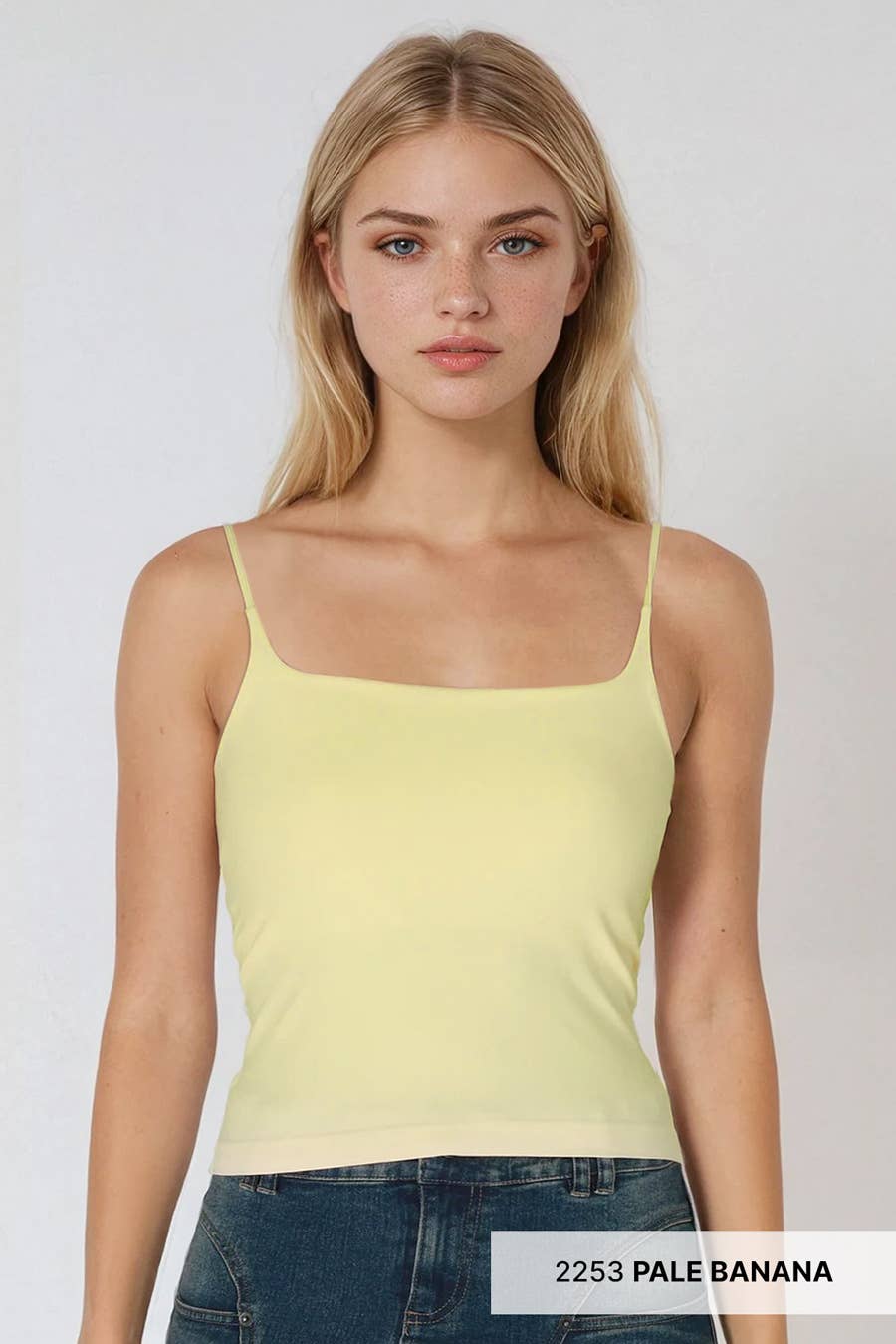 NS8372- Clean Line Square Cami: 006 Black