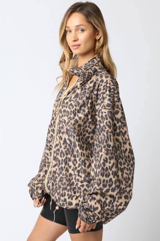 Charity Leopard Jacket: Brown Leopard
