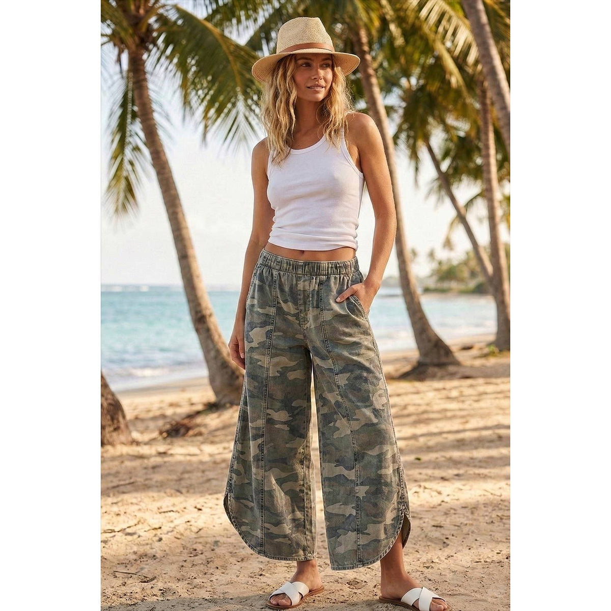 Tulip Washed Camo Relaxed Fit Jean: CAMO / S-M-L-XL(2-2-2-1)