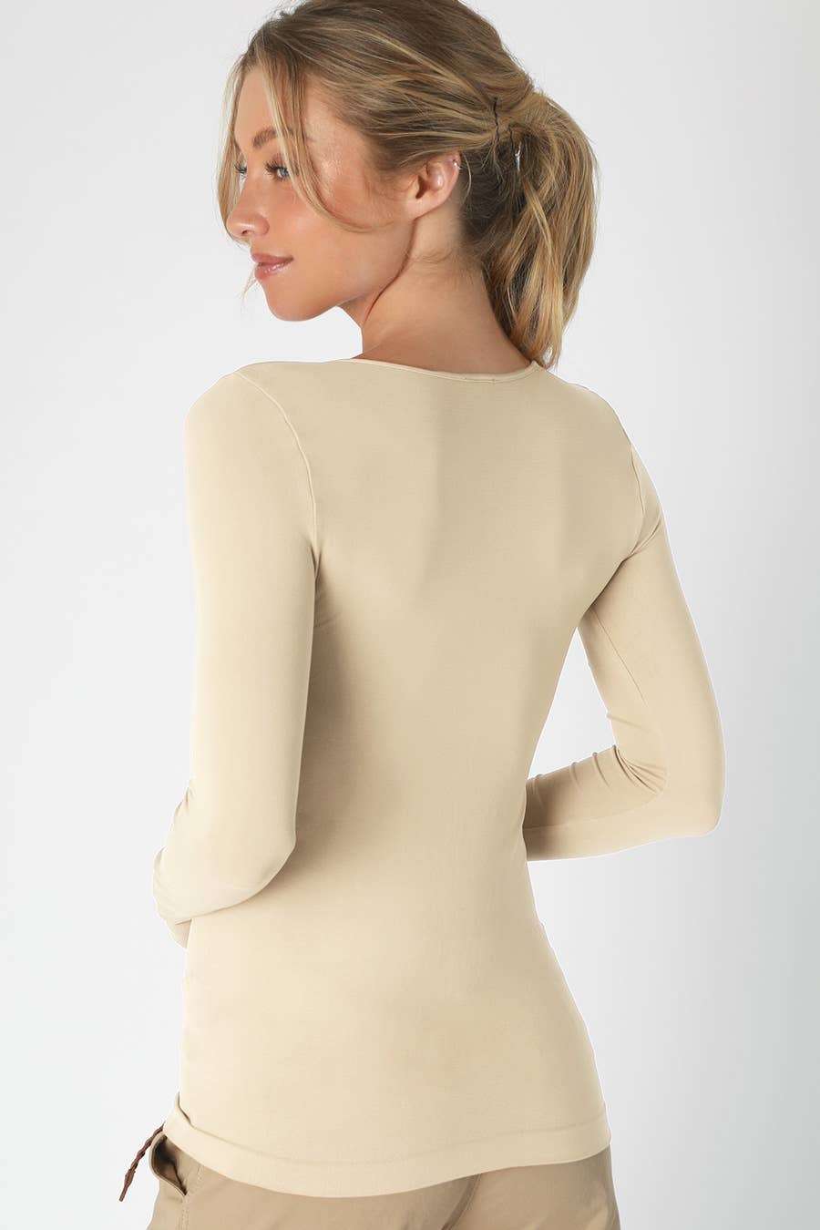 NS5423 - Long Sleeve Crew Neck Top: 2274 Chocolate
