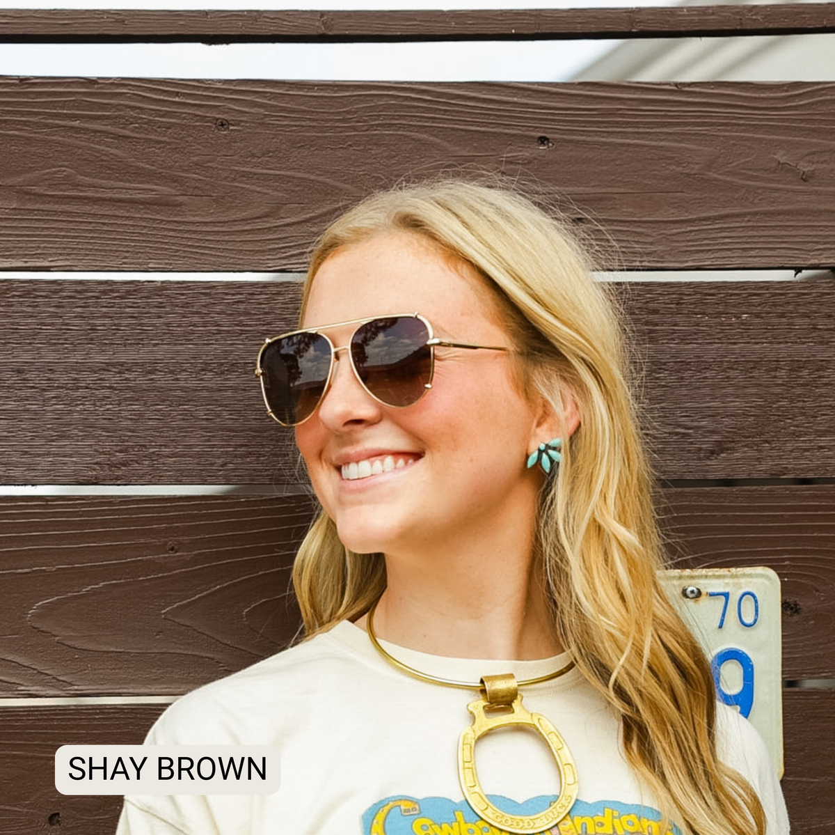 SHAY - Women's Polarized Large Hair Friendly Aviator: Jet Black